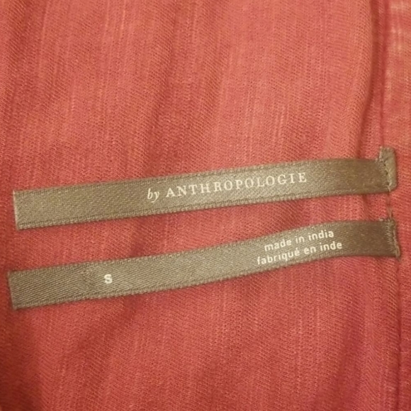 Anthropologie Pink Long Sleeve Button Shoulder Top - Picture 6 of 7